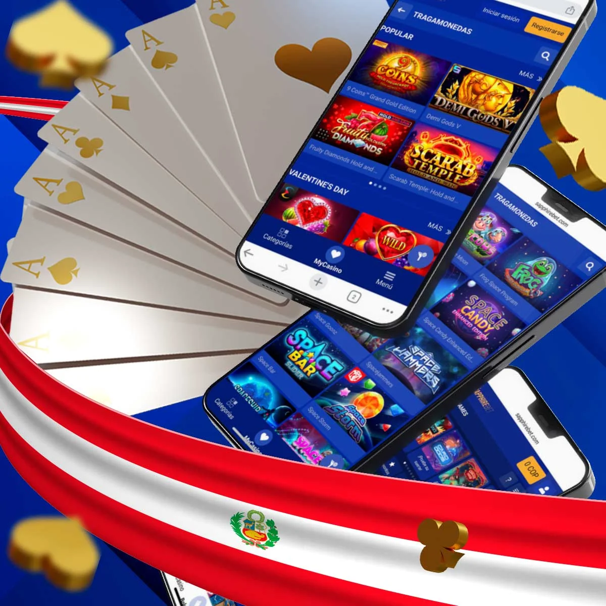 Todas las categorías de juegos de casino en la plataforma Sapphirebet